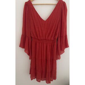 NWT Cottagecore Peasant Milkmaid Women’s 1 XL Dress Asymmetrical Sleeves Flowy